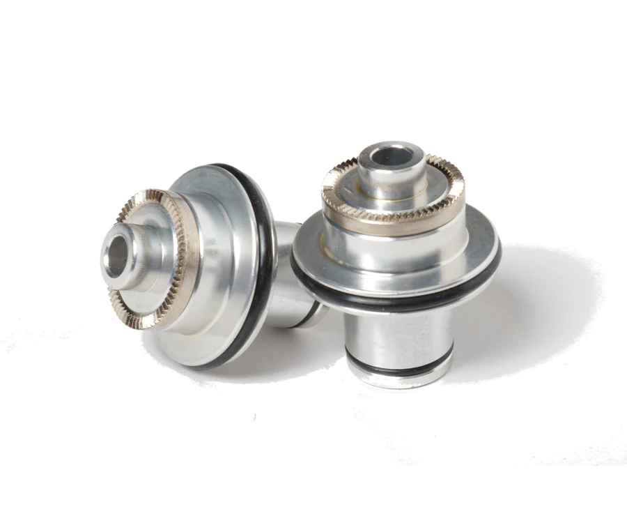 END CAPS, FRONT, STANS, 3.30/3.30Ti, QR, WITH KNURLED STEEL INSERT